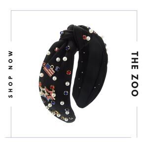 Jeweled Red White and Blue Headband Rhinestones